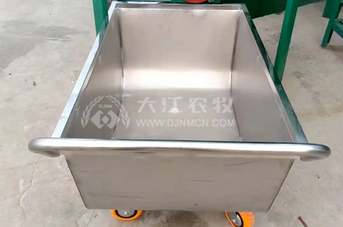 四轮单边手推料车